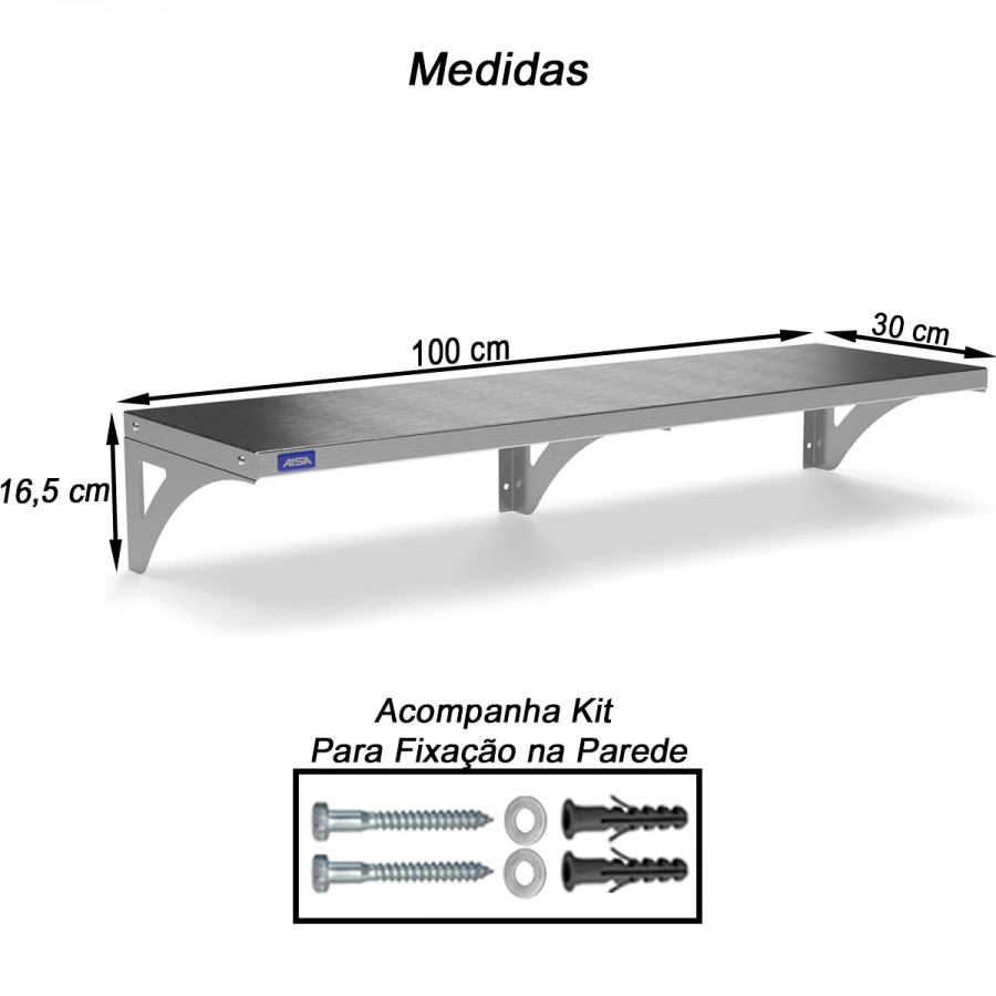 Prateleira Aérea 30 x 100 - Aisa